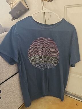 Mens Goodfellow & Co Navy Short-Sleeve Tee with Striped Circle Graphic XL